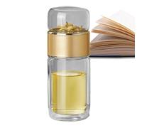 Générique Bouteille de thé infusifie, machine à thé intelligente 3 en 1, bouteille d'infuseur à thé en verre isolant double couche, tasse à thé avec infuseur pour thé en feuilles