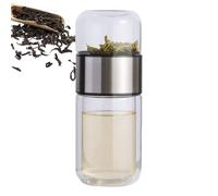 Générique Bouteille de thé infusifie, machine à thé intelligente 3 en 1, bouteille d'infuseur à thé en verre isolant double couche, tasse à thé avec infuseur pour thé en feuilles