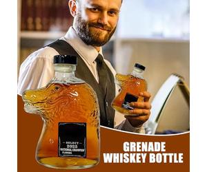 Générique Bouteille De Whisky, Bouteille Écaille Crocodile Pour Cocktails, Récipient En Verre Multifonction Créatif Pour Cocktails Sodas Huiles Vinaigres Vins Et Autres Usages