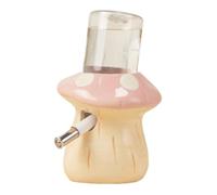 Générique Bouteille d'eau en Forme de Champignon pour Hamster, Support pour Bouteille, Valve en Acier Inoxydable étanche, pour Petits Animaux comme Les, Rose