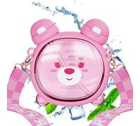 Générique Bouteille D'eau Kawaii - TRITANs Et Silicone 750 Ml 6,3x5,7 Pouces | Bouteilles D’eau À Tête D’ours | De Boisson En Paille Anti-fuite, Pichet Portable Avec Sangle Réglable Pour Adolescents