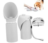 Générique Bouteille d'eau Portable pour Chien Distributeur d'eau Flexible pour Animaux De Compagnie Gourde pour Promenade Bol en 550ML Idéal pour Extérieur