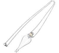 Générique Bouteille en Verre Mini Chaîne en Acier Inoxydable, Flacon Étanche Transparent pour Collier Diy, Pendentif Petit Bocal Décoratif Multifonction pour Présent et Décoration