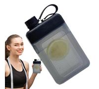 Générique Bouteille plate, bouteille d'eau plate pour sac à main - La bouteille d'eau de 450 ml tient dans la poche | Tasse potable étanche et de poche, de transparente compacte pour