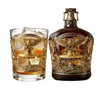 Générique Bouteille Whisky Vide,Bouteille d'alcool des 250e anniversaires des États-Unis,Tasse à whisky | Pour pères, hommes, maris, barmen, fêtes, bar maison, vitrine de présentation, hôtels,
