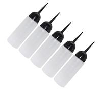 Générique Bouteilles de Shampoing Rechargeables 120ml en LDPE Lot de 5 Bec Oblique Antidérapant et Étanchéité pour Application de Teinture Capillaire Réutilisable