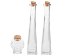 Générique Bouteilles en Verre Bouchons en Liège Délicates Ensemble de 3 Bouteilles Artisanales en Origami pour Cérémonie de Sable de Mariage Mariage Chic