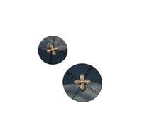 Générique Bouton de Couture en Gros 18/22MM, Fournitures d'artisanat de vêtements, Conception Fantaisie, Couleur Ronde, 5 Couleurs, Bouton de poignée, Autocollants de Bricolage(Black,22mm 6pcs)