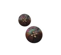 Générique Bouton de Couture en Gros 18/22MM, Fournitures d'artisanat de vêtements, Conception Fantaisie, Couleur Ronde, 5 Couleurs, Bouton de poignée, Autocollants de Bricolage(Brown,18mm 6pcs)