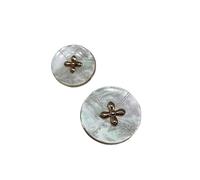 Générique Bouton de Couture en Gros 18/22MM, Fournitures d'artisanat de vêtements, Conception Fantaisie, Couleur Ronde, 5 Couleurs, Bouton de poignée, Autocollants de Bricolage(White,18mm 6pcs)