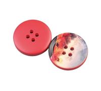 Générique Bouton de Peinture à l'huile d'art Circulaire à 4 Trous for vêtements, Chemise, Costume, Veste tricotée, Denim, Bouton en résine, Couture, Accessoires décoratifs(Type-A,22MM 5pcs)