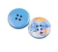 Générique Bouton de Peinture à l'huile d'art Circulaire à 4 Trous for vêtements, Chemise, Costume, Veste tricotée, Denim, Bouton en résine, Couture, Accessoires décoratifs(Type-C,22MM 5pcs)