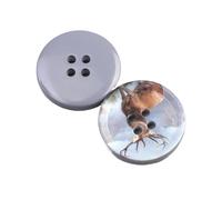 Générique Bouton de Peinture à l'huile d'art Circulaire à 4 Trous for vêtements, Chemise, Costume, Veste tricotée, Denim, Bouton en résine, Couture, Accessoires décoratifs(Type-K,22MM 5pcs)