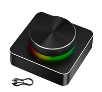Générique Bouton De Volume sans Fil - Contrôleur Audio pour Ordinateur, 7 Modes D'Éclairage RGB | Bouton De Haut-Parleur Multimédia pour Fête Divertissement À Domicile Cinéma Maison