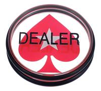 Générique Bouton Dealer Poker Double-Face Acrylique Accessoire de Jeu de Hasard et Jeton de Récompense pour Jeux de Poker en Ambiance Festive