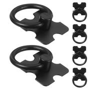 Générique Bouton Meuble Poignées de Commode Modernes Lot de 6 Pièces en Alliage de Zinc Noir Forme Créative, Faciles à Installer et Confortables pour Armoire et Tiroir