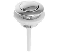 Générique Bouton-poussoir de Remplacement pour Réservoir de Toilettes en Abs Argenté, Forme Ronde, Mécanisme à Pression et Convivial pour Salle de Bain