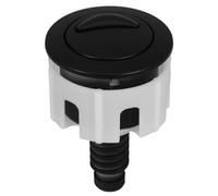 Générique Bouton-poussoir Noir pour Chasse D'eau Double Pression, Rond en Abs, Facile à Utiliser, Accessoire Moderne pour Réservoir D'eau de Toilettes en Salle de Bain