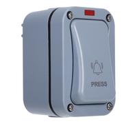Générique Bouton-poussoir Système D'ouverture Robuste Rectangulaire Étanche en Abs avec Voyant Lumineux pour Garage et Zones Humides, pour Portes et Entrepôts