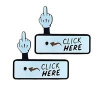 Générique Bouton Surprise « Cliquez Ici » - Cadeau Amusant et interactif imprimé en 3D, Jouet Doigt d'honneur pour Adulte, Jouet de Bureau Fantaisie, idéal pour s'amuser au Bureau (2Pièce-1)