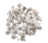 Générique Boutons Amovibles pour Jeans 60 Pcs Boutons-Pression sans Clous en Alliage Métallique Argenté 17 MM Kit de Rechange pour Réglage Taille Pantalon Accessoires DIY pour Vêtements