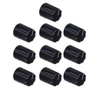 Générique Boutons Cylindriques de Contrôle de Volume et Tonalité en Plastique Noir, Kit de 10 Pièces pour Guitares Électriques et Basses, Accessoires pour Pédale d'Effet, Usage Personnel