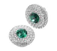 Générique Boutons de Manchette Ronds Élégants en Alliage Vert, 2 Pièces, Résistance Décoloration et Éclat Solide pour Costume Homme Professionnel