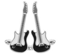 Générique Boutons de Manchette Structure Robuste et Design Décoratif en Laiton Argenté pour Hommes Guitare pour Assister Fêtes Usage Quotidien
