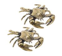Générique Boutons de Tiroir en Laiton Forme Crabe 2pcs Décor Côtier Vintage pour Commode et Armoire Chambre Style Bord de Mer Installation Facile