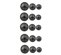 Générique Boutons Design Simple et Élégant, pour Projets de Couture Lot de 30 en Alliage de Zinc Noir de Bouclier et Vêtements comme Manteaux et Parkas