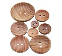 Générique Boutons en Bois de camélia de Couleur Naturelle, Accessoires de Couture for vêtements, Bouton décoratif à 2 Trous, 10 mm-30 mm, 10 pièces, 30 pièces(Diameter 23mm 10pcs)