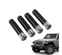 Générique Boutons Verrou Portière pour Voiture | Couvercle Décoratif Et De Sécurité En Fibre De Carbone,3.7 x 1 cm Pour Poignée De Serrure De Porte,pour Conducteurs Hommes Femmes SUV RV Camion