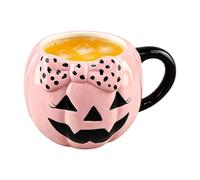 Générique Bow PatternPumpkin Coffee Cup - Halloween Ceramic Drink Mug
