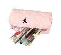 Générique Bow Tie Pencil Case, Large Capacity Zipper Pouch, Desk Cosmetics Organizer, Long Lasting Fabric and Versatile for Middle and Primary School Stationery, 8.07x2.56x3.35 inches