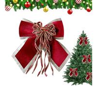 Générique Bows for Christmas Tree - Red Gold Holiday Ornaments | Decorative Bow Ornaments for Christmas Tree Party Supplies Wreath Fireplace Wall Door Indoor Outdoor Home Office Wedding Wrapping