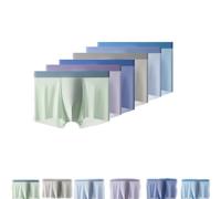Générique Boxer Briefs Premium Silks pour Homme, sous-vêtements Respirants et sans Coutures, Confort Ultra (6pcs+b, 4XL（85-100kg)