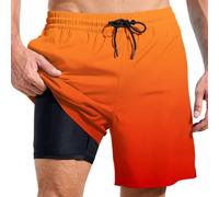 Générique Boxer De Bain Homme Shorts Étanche Séchage Rapide 2 en 1 Short avec Zip Poche Compressif pour Musculation Running Grande Taille Maillot Sportif Couches Sécurité Compression 2025 Court