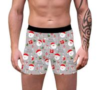 Générique Boxer De Noel Homme Imprimé Animal Humour, Calecon Personnalise Grande Taille Long Coupe Régulière Respirante, sous-Vêtements De Noël Hommes Décontracté Cadeau De Noël Drole Christmas, S