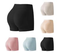 Générique Boxer en Latex pour Femmes, Culotte Boxer en Latex pour Fausses Fesses,Culotte de contrôle rembourrée sans Couture pour Les Femmes avec des Hanches Plates Confortable