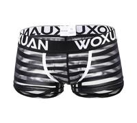 Générique Boxer Fantaisie pour Homme,Caleçon De Sport sous-vêtement Doux Absorbant la Transpiration Rayures Douces et résistantes l'usure Style rétro Confortable Quatre Saisons Applicables