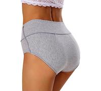 Générique Boxer Femme Coton Comfort Respirant Taille Haute Couleur Unie sous-vêtements Extensibles Anti-fuites Physiologique Invisibles Bikini Culotte Femmes contrôle du Ventre Grande Taille Shorty