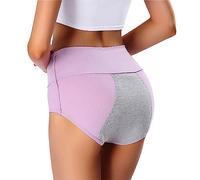 Générique Boxer Femme Coton Comfort Respirant Taille Haute Couleur Unie sous-vêtements Extensibles Anti-fuites Physiologique Invisibles Bikini Culotte Femmes contrôle du Ventre Grande Taille Shorty