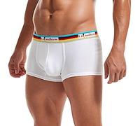 Générique Boxer Homme Respirant Confortable Couleur Unie avec Design U Bombé pour Hommes Parfait pour Quotidien(White, M)
