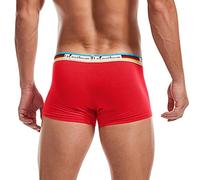 Générique Boxer Homme Respirant Confortable Couleur Unie avec Design U Bombé pour Hommes Parfait pour Quotidien(Red, XXL)