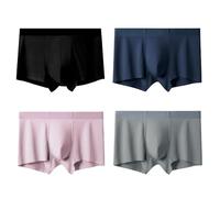 Générique Boxer Homme Sexy - Boxers Homme Taille Moyenne Confortable de sous-vêtements Quatre Saisons des Hommes Respirable (Purple L)