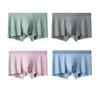 Générique Boxer Homme - sous Vetement Homme Taille Moyenne Confortable de sous-vêtements Quatre Saisons des Hommes Respirable (Green L)