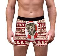 Générique Boxer Lastiques Homme,Boxer Fin sous-vêtements Classiques Coupe sèche Rayures Douces et résistantes l'usure Fantaisie Idee Cadeau Amoureux Confortable Quatre Saisons Applicables