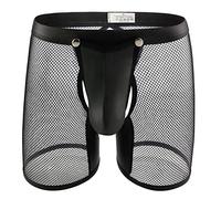 Générique Boxer Sexy Homme en Mesh Pantalons Transparents Lingerie Sexy sous-Vêtements Slip en Dentelle pour Homme Taille Basse Culotte Respirante Jockstrap String Transparent