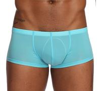 Générique Boxer Short Homme - sous-vêtements en Soie Culottes Pantalons Souliers Culottes Hommes Solides sous-vêtements pour Hommes (Green L)