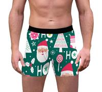 Générique Boxers Noël pour Homme Noel Impression 3D Ultra Doux Confortale Homme Boxer Personnalisé Calecon Homme Pere Noel Marrant Et Roman Boxer Briefs Homme pour Cadeau Noel